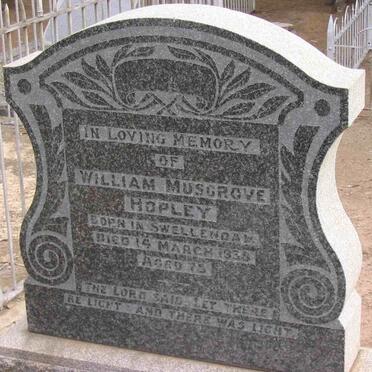 HOPLEY William Musgrove -1938
