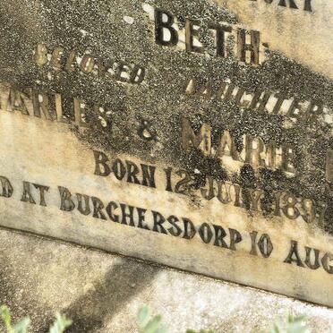 HUGHES Beth 1897-1916