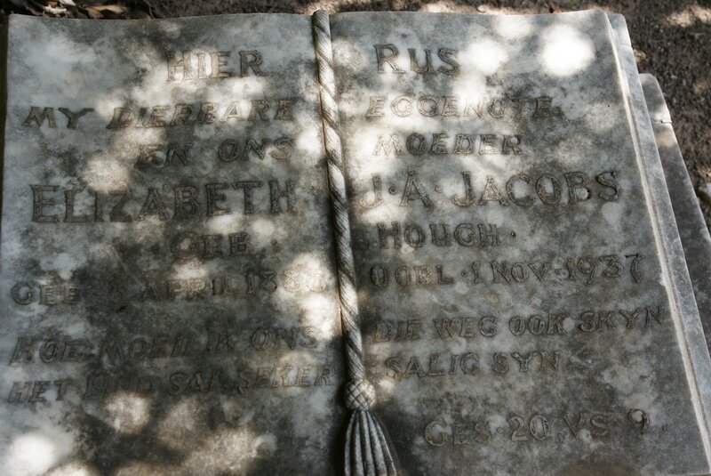 JACOBS Elizabeth J.A. nee HOUGH 1888-1937