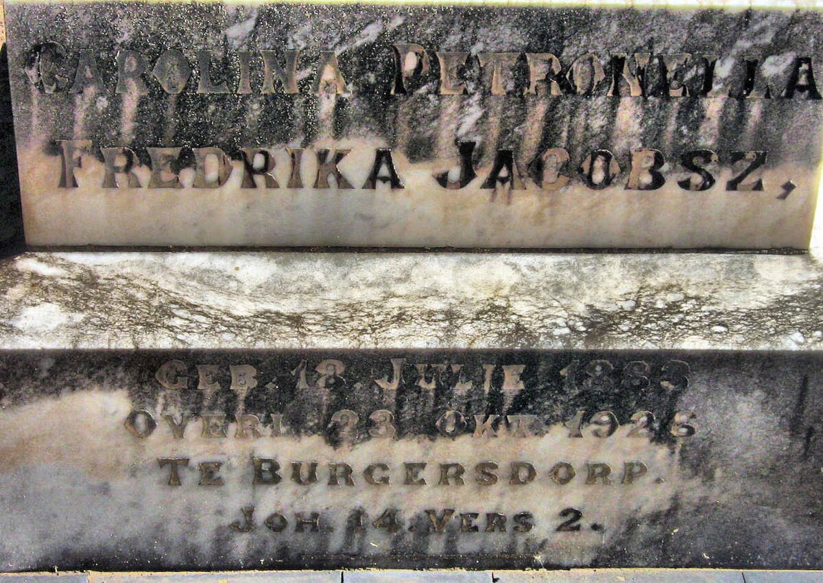 JACOBSZ Carolina Petronella Fredrika 1863-1926