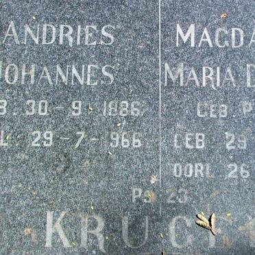 KRUGER Andries Johannes 1886-1966 &amp; Magdalena Maria Dorethea PELSER 1888-1976