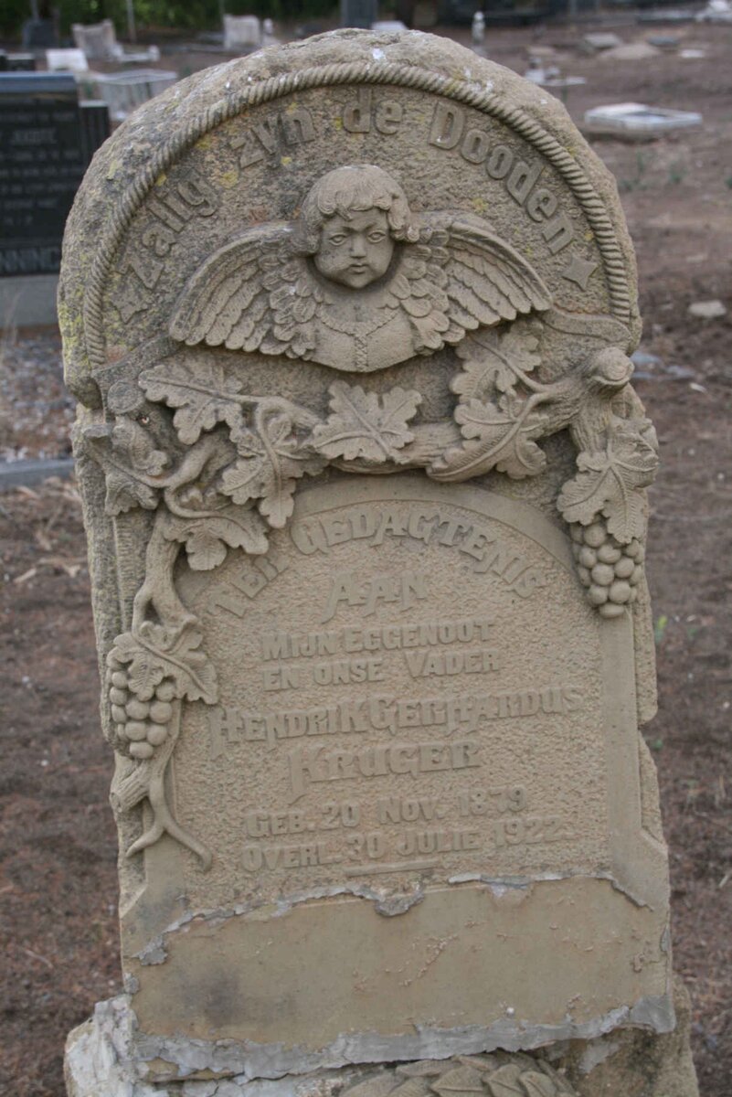 KRUGER Hendrik Gerhardus 1879-1922
