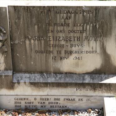 MOTLEY Maria Elizabeth nee BUYS -1941