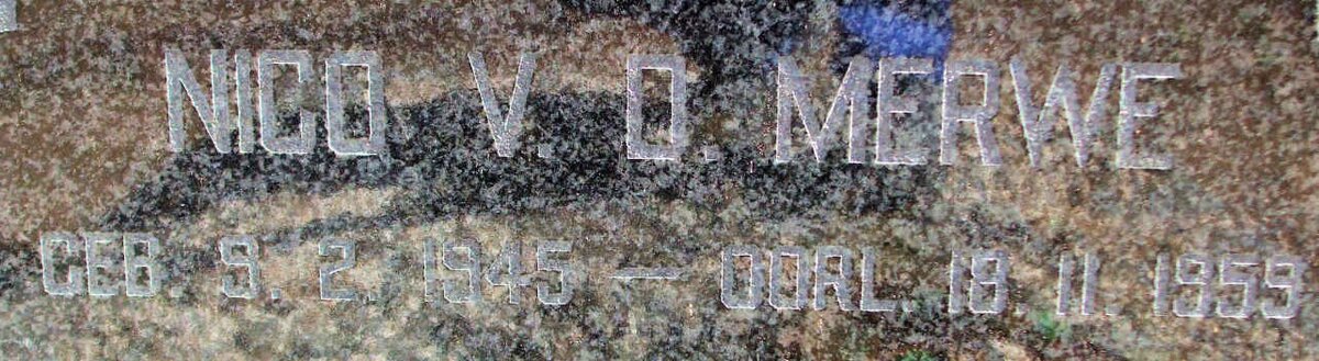 MERWE Nico, v.d. 1945-1959