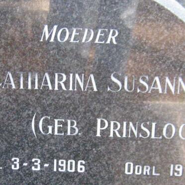 OTTO Catharina Susanna nee PRINSLOO 1906-1984
