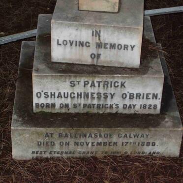 O'BRIEN St Patrick O'Shaughnessy 1828-1888