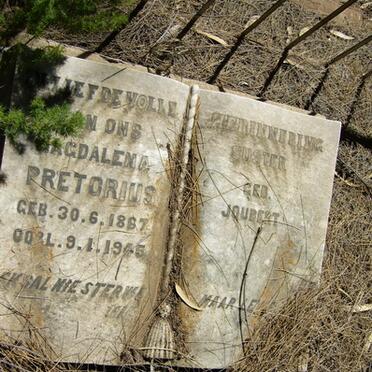 PRETORIUS Magdalena nee JOUBERT 1867-1945