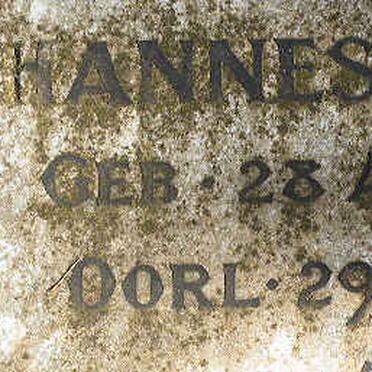 PLESSIS Johannes, du 1896-1918