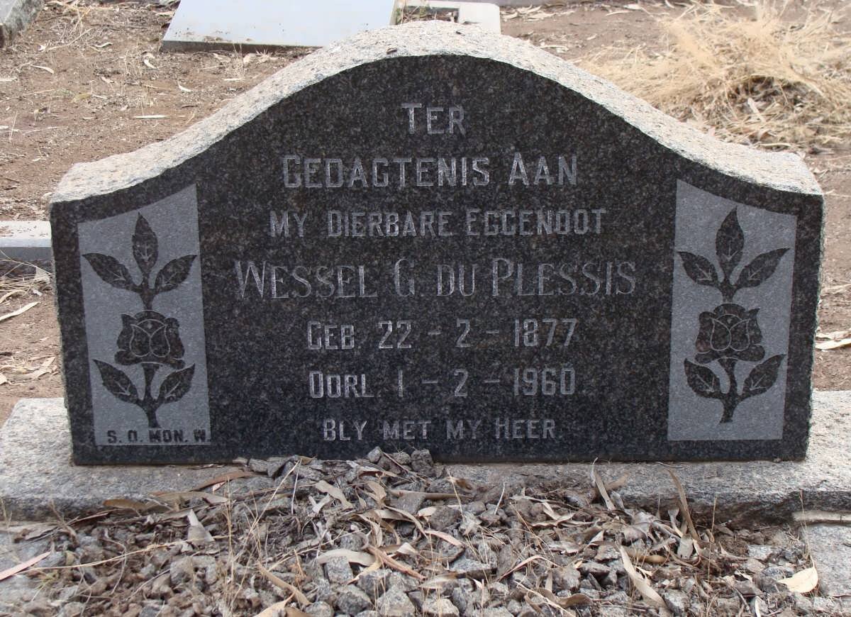 PLESSIS Wessel G., du 1877-1960