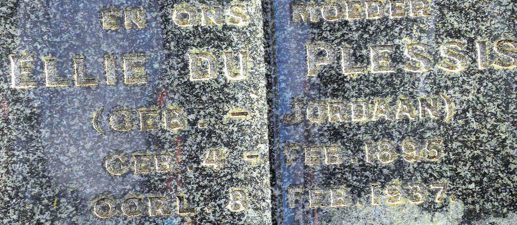 PLESSIS Ellie, du nee JORDAAN 1895-1937