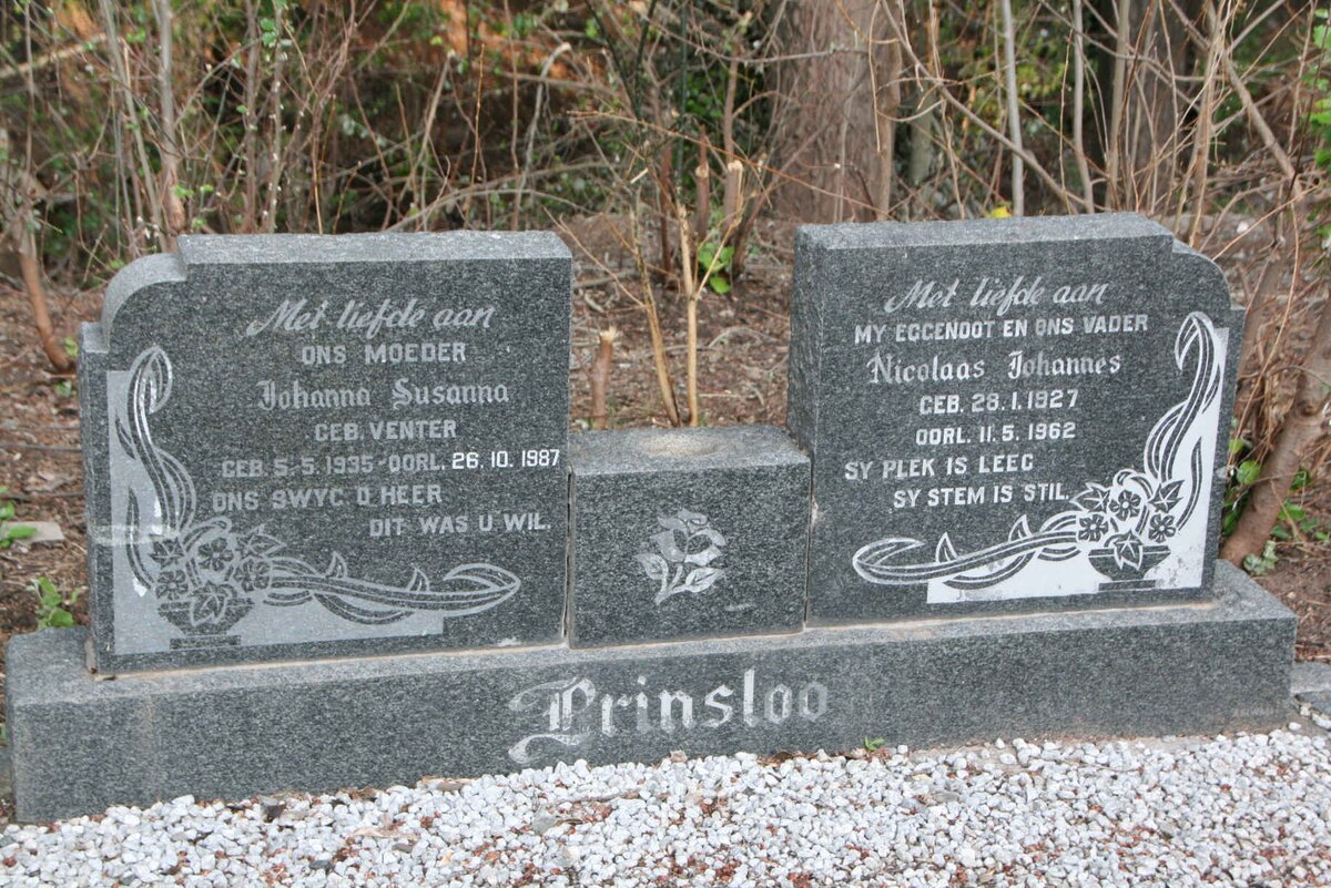 PRINSLOO Nicolaas Johannes 1927-1962 & Johanna Susanna VENTER 1935-1987