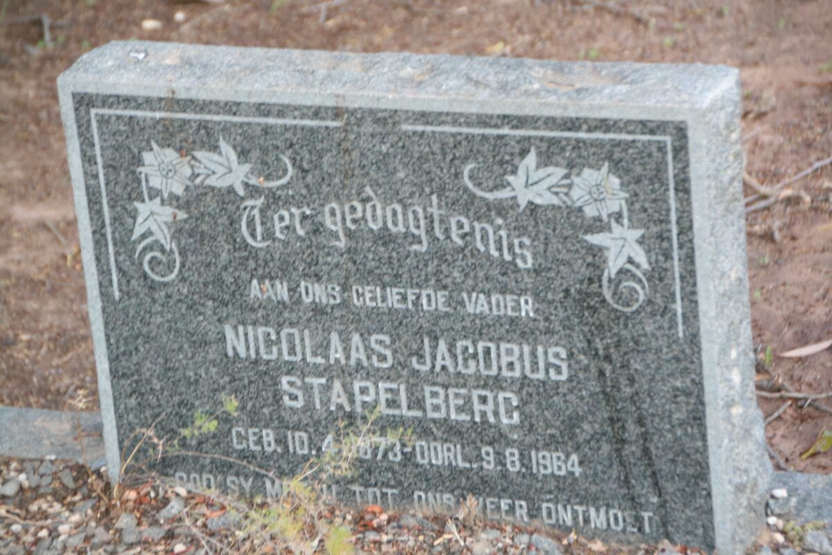 STAPELBERG Nicolaas Jacobus 1873-1964