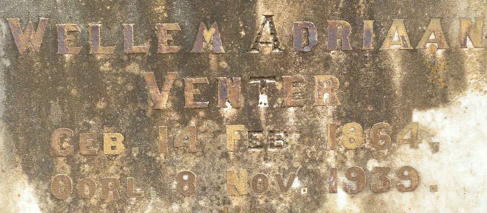 VENTER Wellem Adriaan 1864-1939