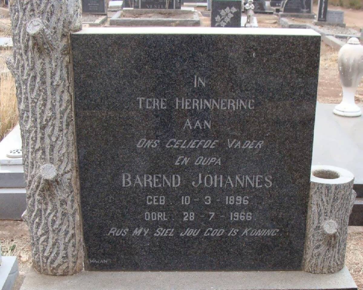 WALT Barend Johannes, van der 1896-1966