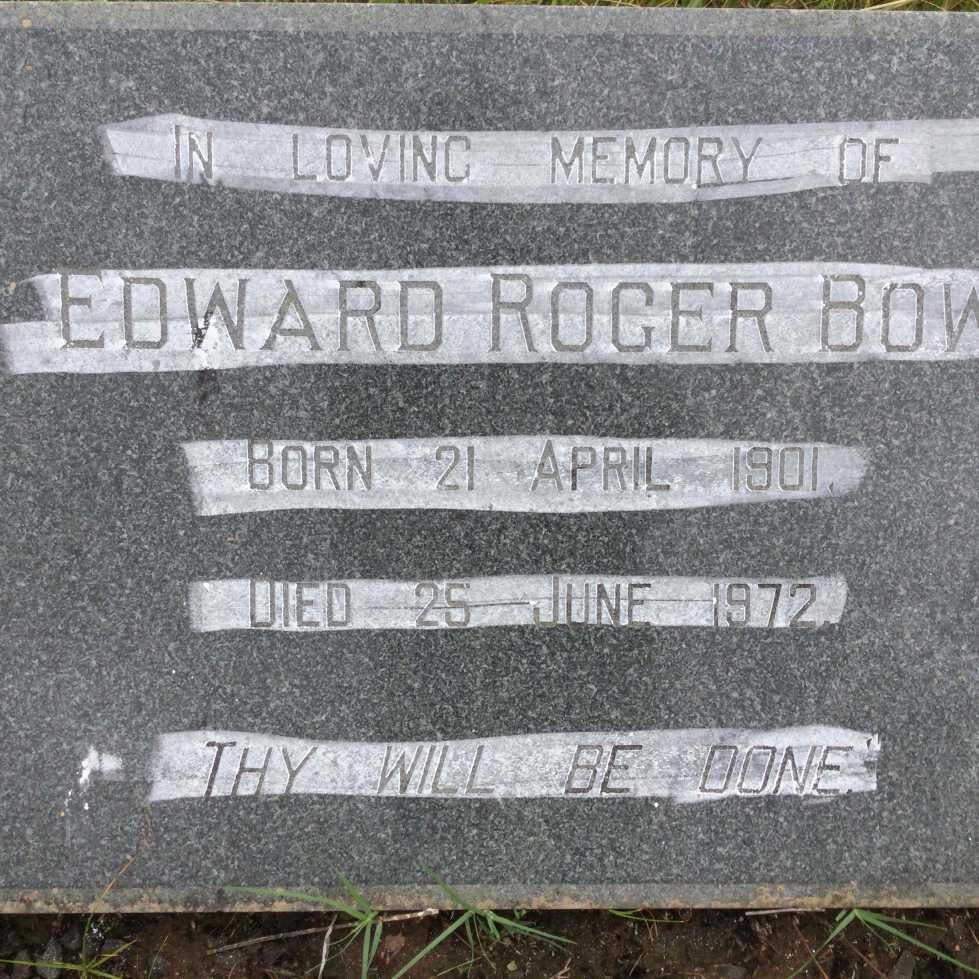 BOW? Edward Roger 1901-1972