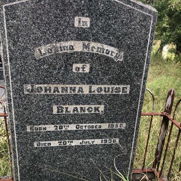 BLANCK Johanna Louise 1856-1938