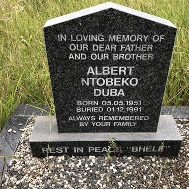 DUBA Albert Ntobeko 1951-1991