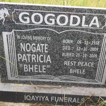 GOGODLA Nogate Patricia 1938-2009