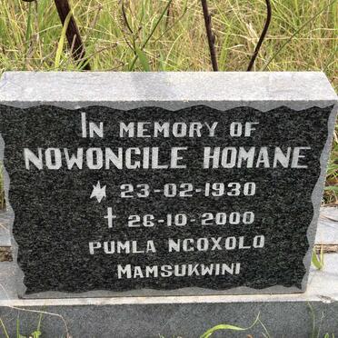 HOMANE Nowongile 1930-2000
