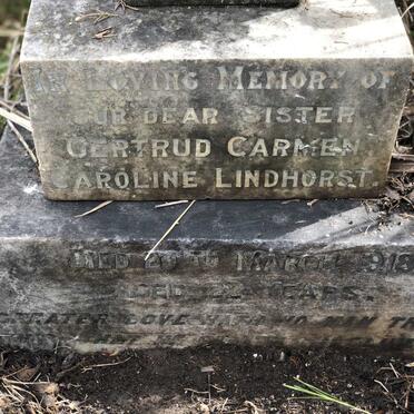 LINDHORST Gertrud Carmen Caroline -1918