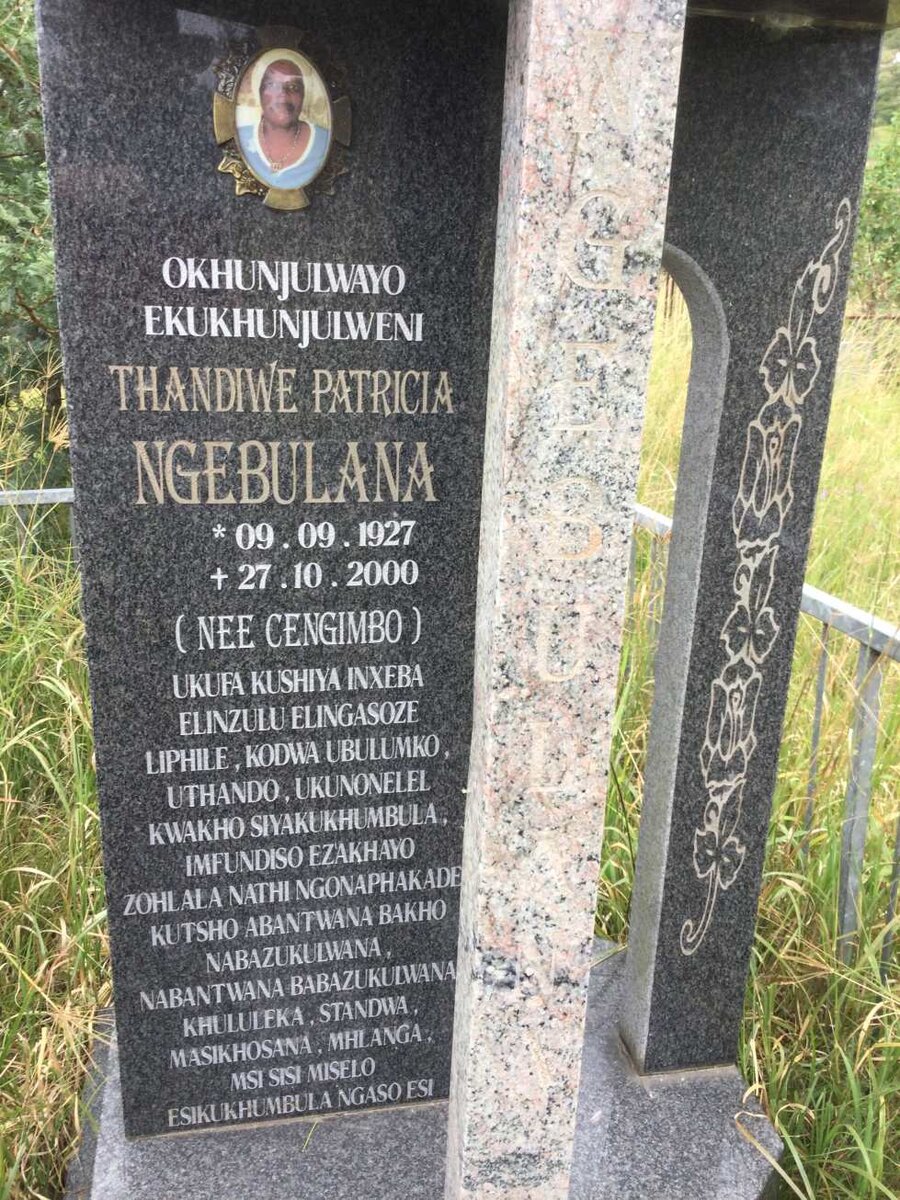 NGEBULANA Thandiwe Patricia nee CENGIMBO 1927-2000