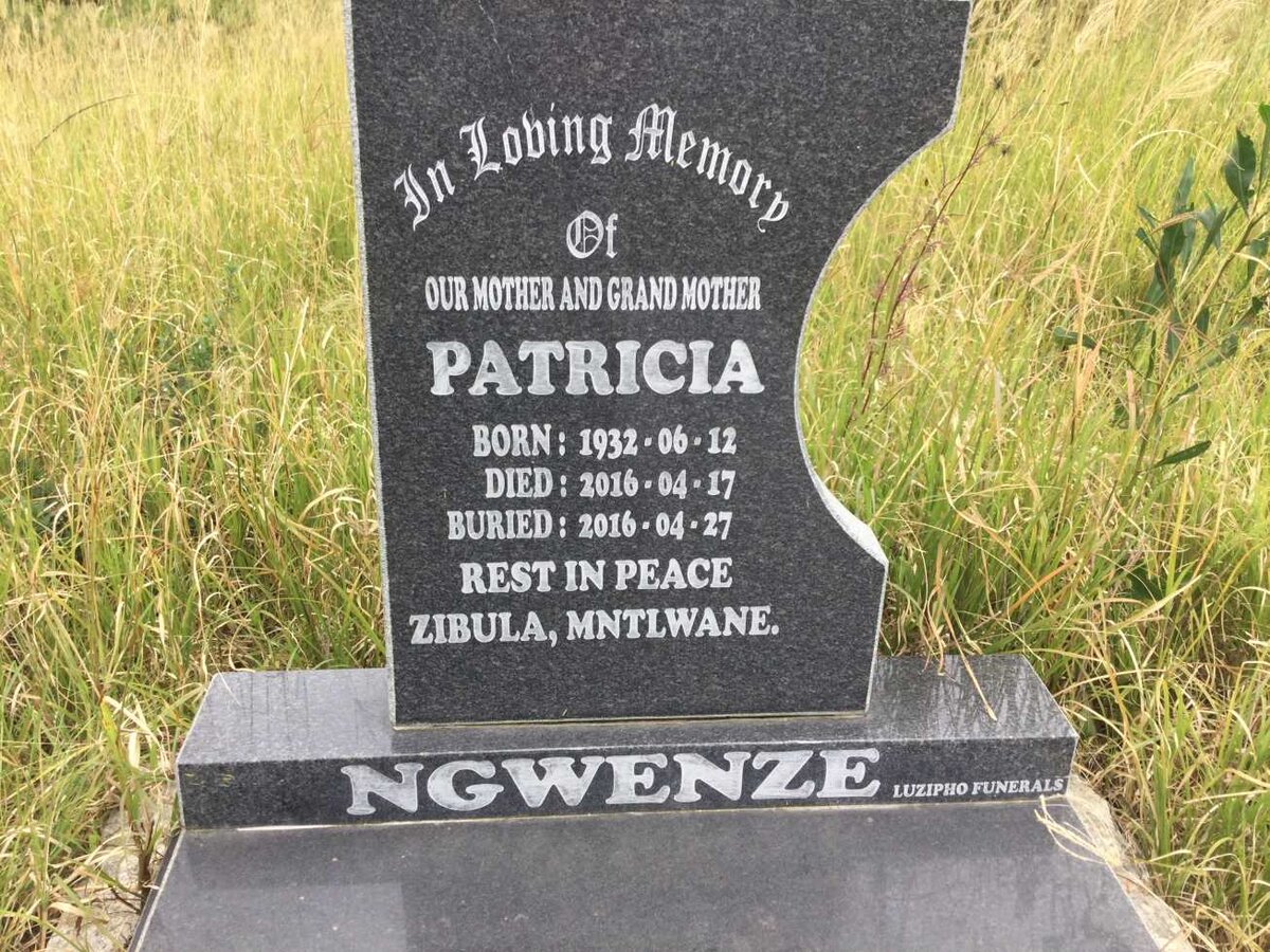 NGWENZE Patricia 1932-2016