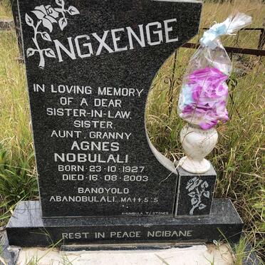 NGXENGE Agnes Nobulali 1927-2003