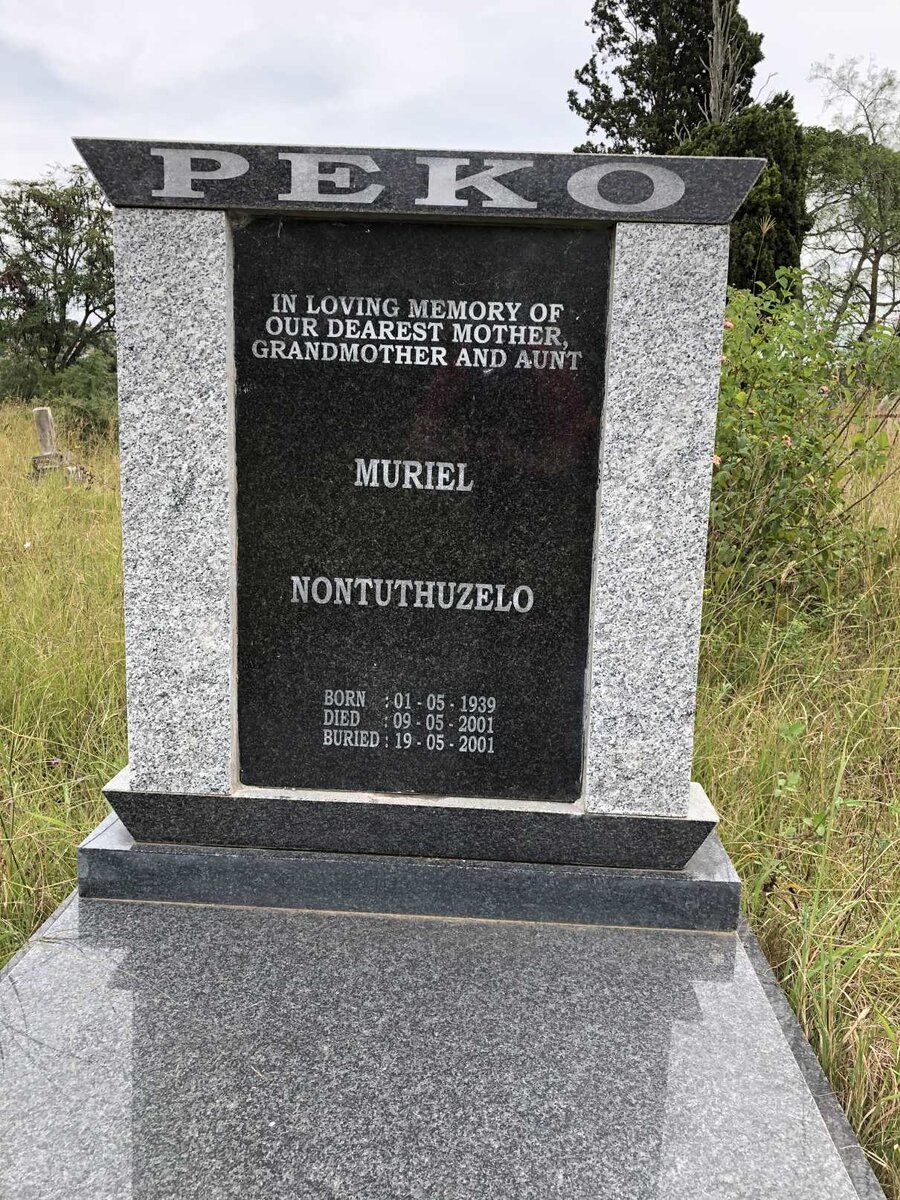 PEKO Muriel Nontuthuzelo 1939-2001