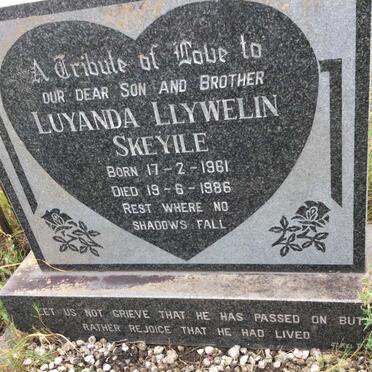 SKEYILE Luyanda Llywelin 1961-1986