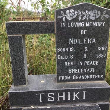 TSHIKI Ndileka 1987-1987