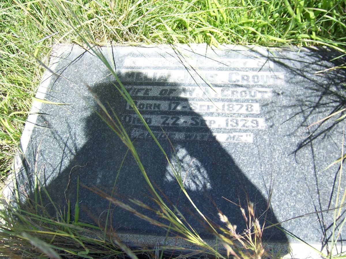 CROUT Amelia Jane 1878-1929