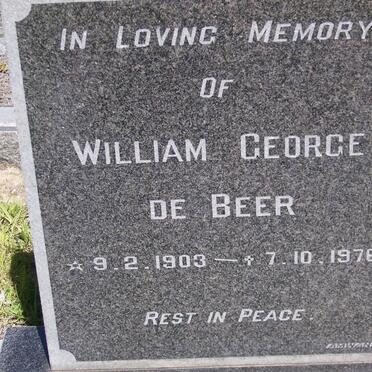 BEER William George, de 1903-1976