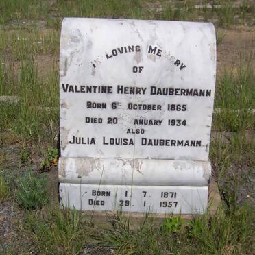 DAUBERMANN Valentine Henry 1865-1934 &amp; Julia Louisa 1871-1957