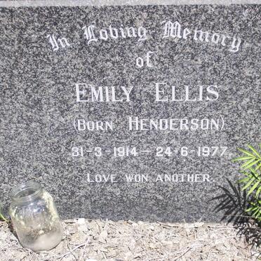 ELLIS Emily nee HENDERSON 1914-1977