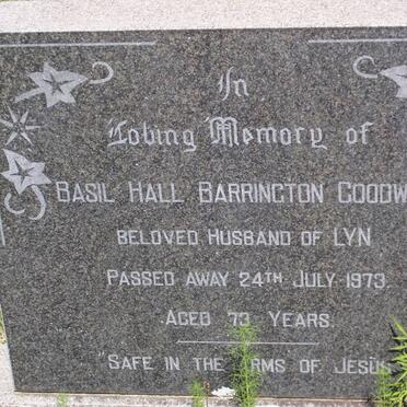 GOODWIN Basil Hall Barrington -1973