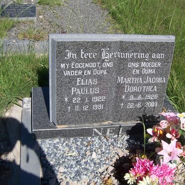 NEL Elias Paulus 1922-1991 &amp; Martha Jacoba Dorothea 1926-2003
