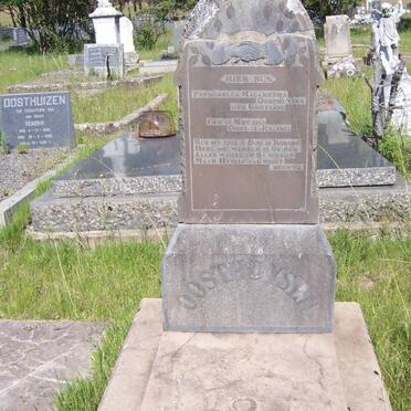 OOSTHUYSEN Petronella Magaretha nee GREYLING 1861-1935