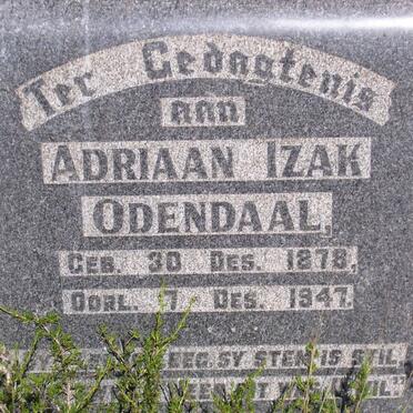 ODENDAAL Adriaan Izak 1878-1947