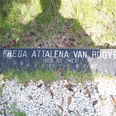 ROOYEN Freda Attalena, van nee de WET 1924-1982