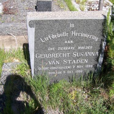 STADEN Gerbrecht Susanna, van born OOSTHUIZEN 1886-1966