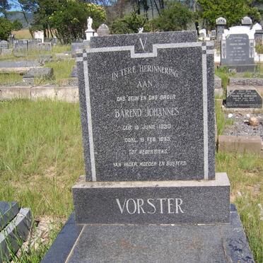 VORSTER Barend Johannes 1930-1953
