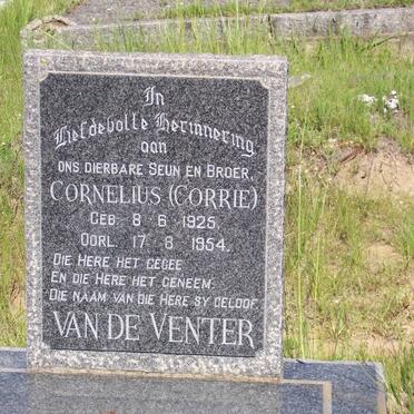 VENTER Cornelius, van de 1925-1954