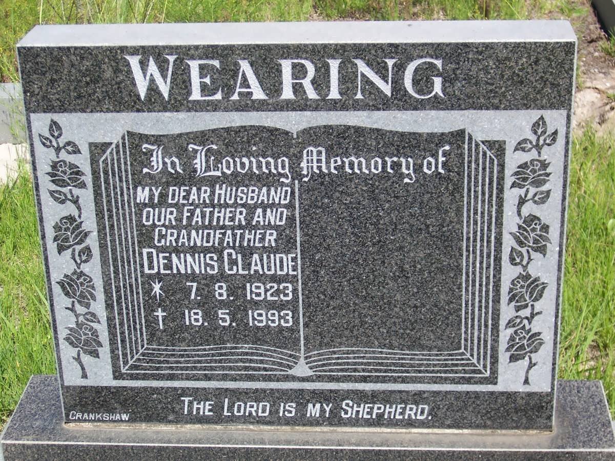 WEARING Dennis Claude 1923-1993