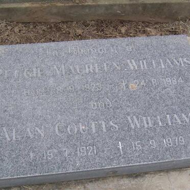 WILLIAMS Alan Coutts 1921-1979 &amp; Peggie Maureen 1923-1984