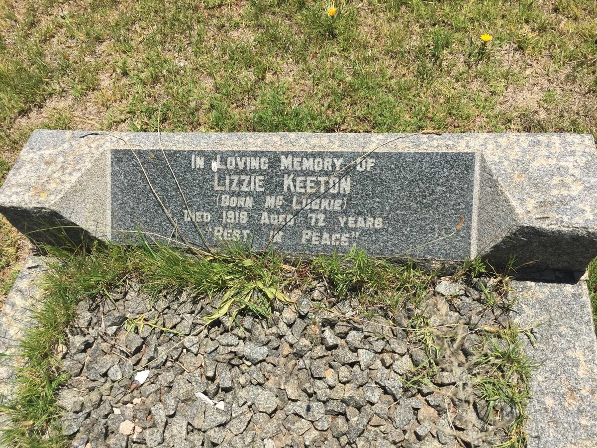 KEETON Lizzie nee McLUCKIE -1918