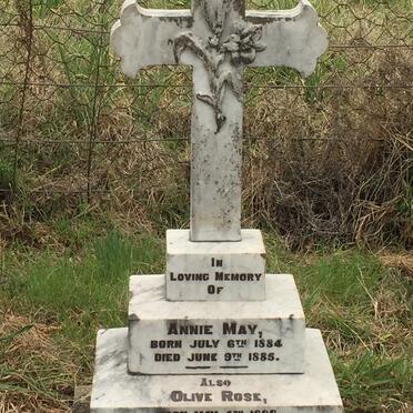 MILES Annie May 1884-1885 :: MILES Olive Rose 1888-1888