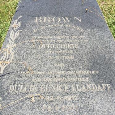 BROWN Otto Cloete 1910-1986 &amp; Dulcie Eunice Llandaff 1912-2001