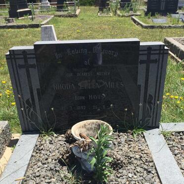 MILES Rhoda Ellen nee HAYES 1892-1971