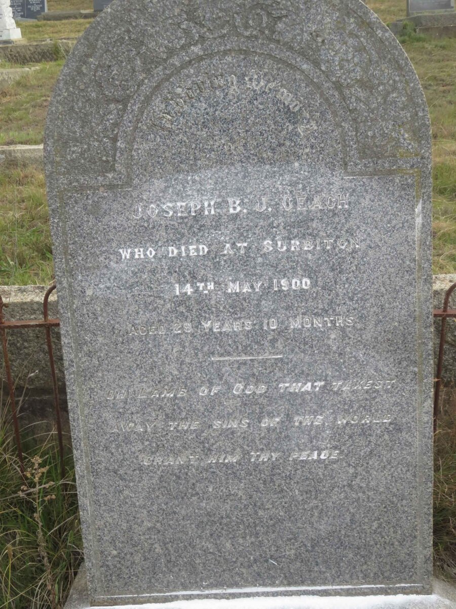 GEACH Joseph B.J. -1900