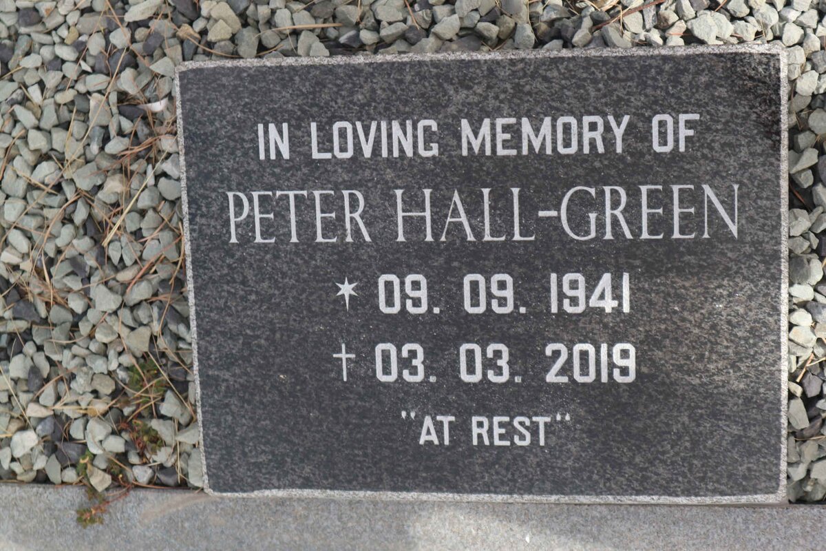 GREEN Peter, HALL 1941-2019 &amp; Gail Denise FIELD 1940-2014